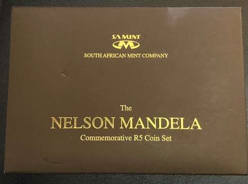 2000 & 2008 - The Nelson Mandela Commemorative R5 coin set in SAM Box