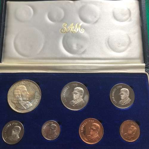 1968 Proof Coin Set in SAM Box, Including Silver R1