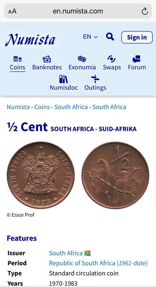 1981 Partial Proof Set - Includes 1/2c - 50c in SA Mint Box. Brilliant Proof Coins.