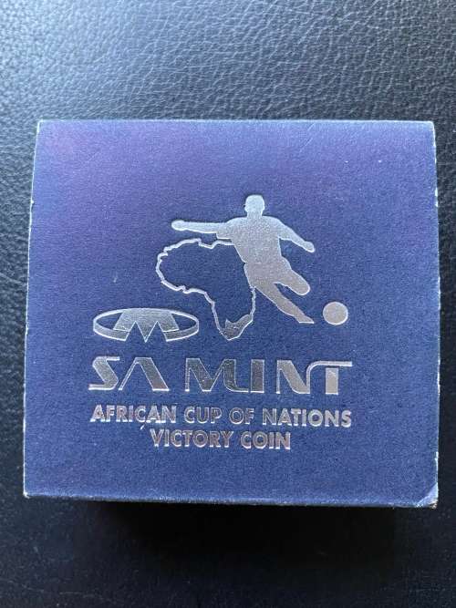 SOCCER - AFRICAN CUP OF NATIONS 1996, R2 Silver Soccer Proof Coin. Mintage 7,500 (STILL SEALED)