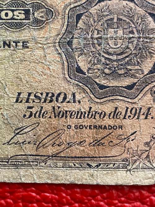 Lourenço Marques Bank note issued 5 November 1914
