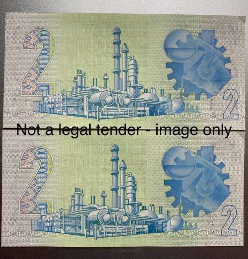 R2 South Africa Bank Note - Governor CL Stals - AA series and Sequential Serial Numbers