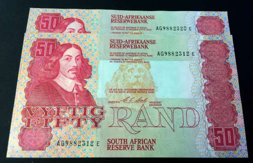 R50 UNC NOTES IN SEQUENCE - CL Stals - 1st Issue - 9 X UNC notes - AG9882312E - AG9882320E