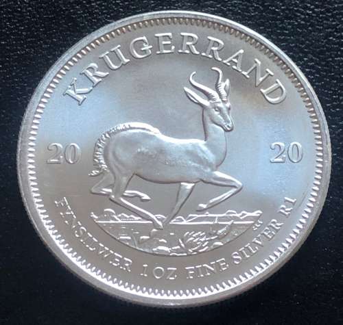 2020 1OZ FINE SILVER KRUGERRAND IN UNCIRCULATED CONDITION