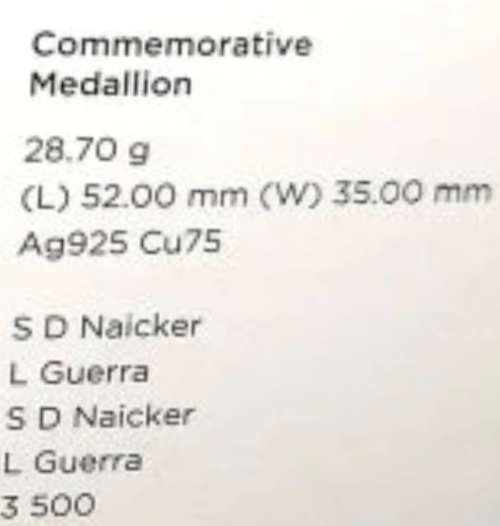 2021 SARB Centenary Limited-Edition Commemorative Sterling Silver Medallion (28.70 gram)