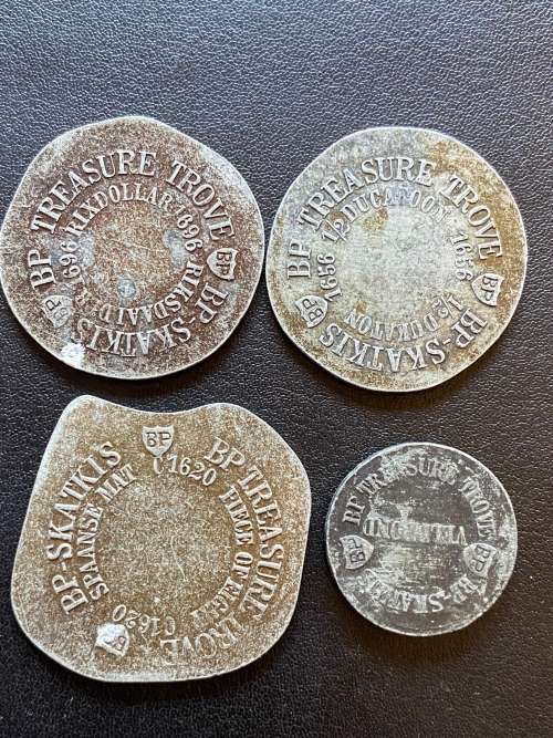 BP Treasure Trove Tokens - includes the Rixdollar, 1/2 Ducatoon, Piece of Eight & Veldpond