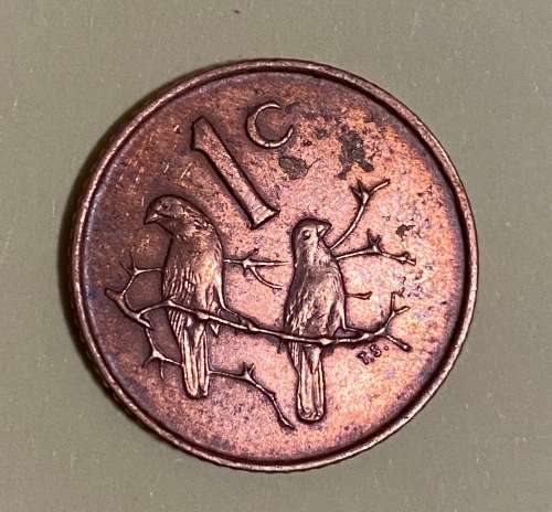 1965 South Africa English 1 cent. Low Mintage and rare coin