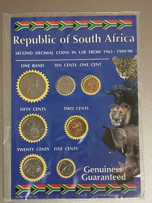Republic of South Africa Second Decimal Coin Set.