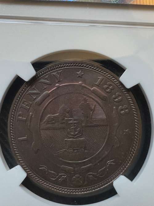 1898 ZAR Bronze Penny. Mintage 262,830