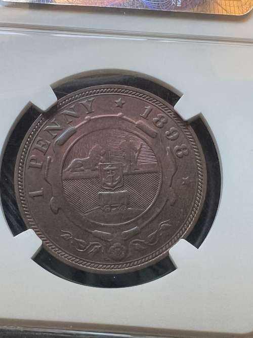 1898 ZAR Bronze Penny. Mintage 262,830