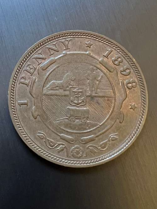 1898 ZAR Penny. Mintage 262,830
