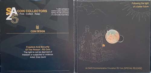 SA25 Commemorative Circulation R2 coin - SPECIAL RELEASE 2020. Limited Mintage 5000