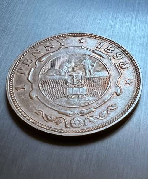 1898 ZAR Penny. Mintage 262,830