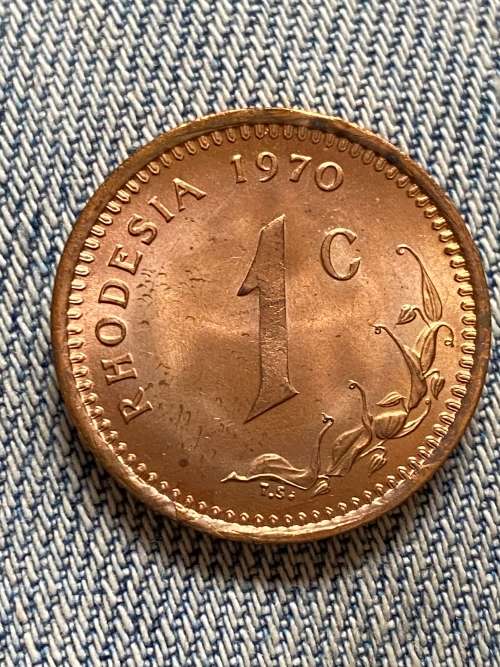 1970 Rhodesia 1 cent Uncirculated coin