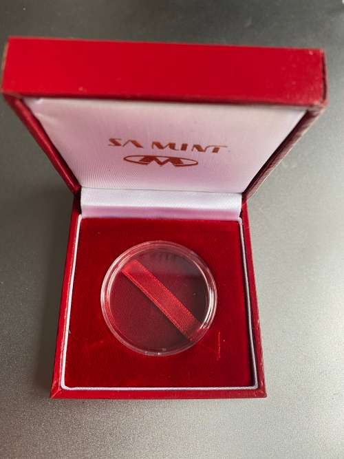 Silver R1 coin Red Box with Capsule (coin only for display)