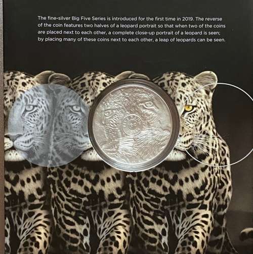 *** The Big Five `Leopard` R5 1 oz Silver Coin. Limited Mintage of 15,000. ***