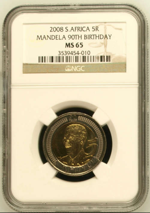 2008 South Africa R5 - Nelson Mandela - 90th Birthday