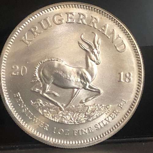 2018 Uncirculated Silver Krugerrand - 1 oz fine silver.