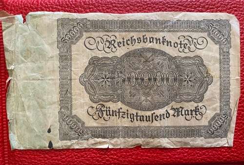 REICHSBANKNOTE, Germany issued 19 November 1922. Big note 180mm (Length)