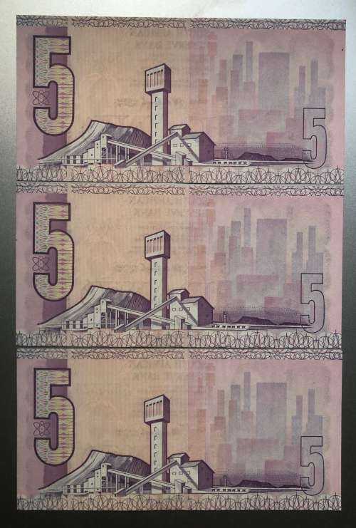 South African Bank Notes - R2 & R5 Notes (in Sequence) -  Governer - TW de Jongh