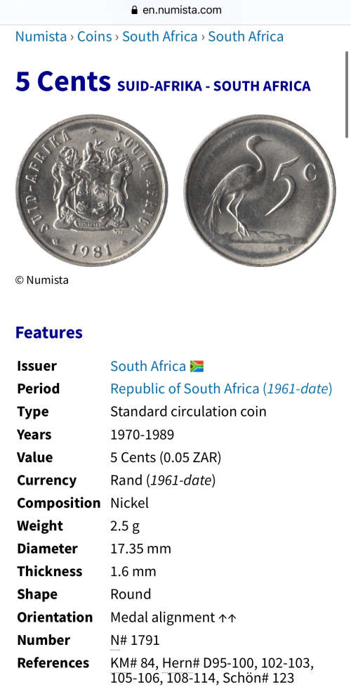 1974 Partial Proof Set - Includes 1/2c-50c in SA Mint Box. Brilliant Proof Coins.