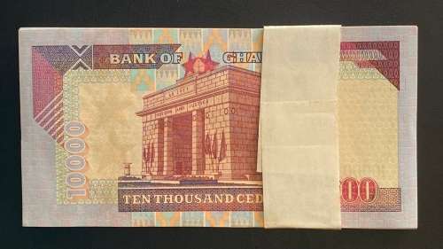 Ghana 10,000 Cedis Bank Notes - 100 in Sequence. Issued In 2006