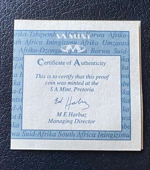 SOCCER - AFRICAN CUP OF NATIONS 1996, R2 Silver Soccer Proof Coin. Mintage 7,500 (STILL SEALED)