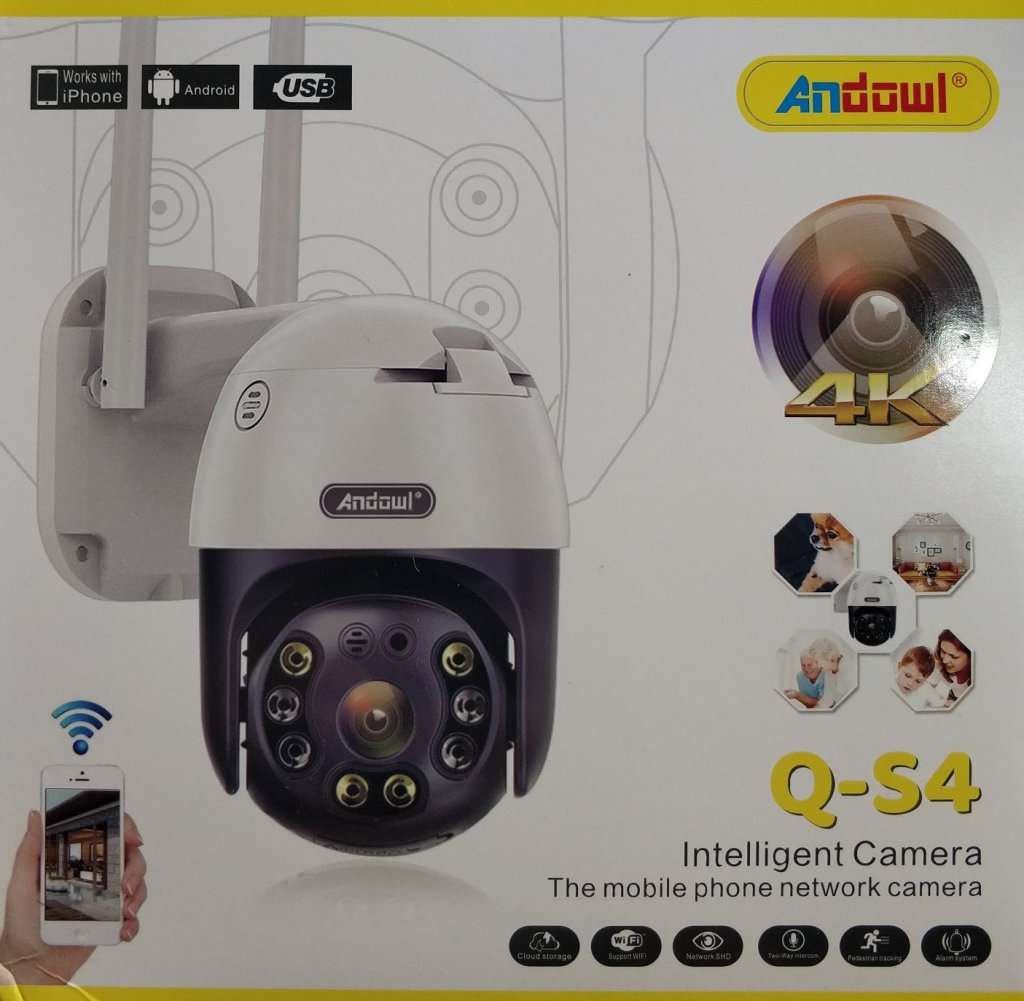 R1 START-Andowl Q-S4 Full HD 4K Wireless Smart Camera - Waterproof Outdoor WiFi CCTV
