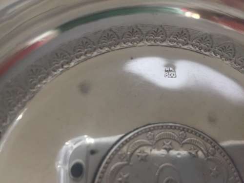 Solid silver Turkish coin dishes