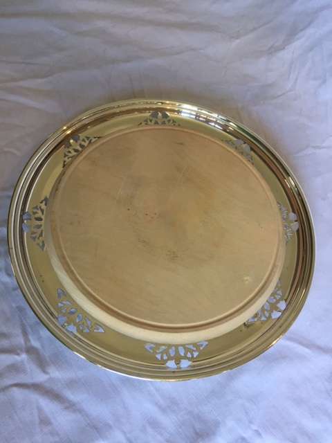 Silver plated bread board