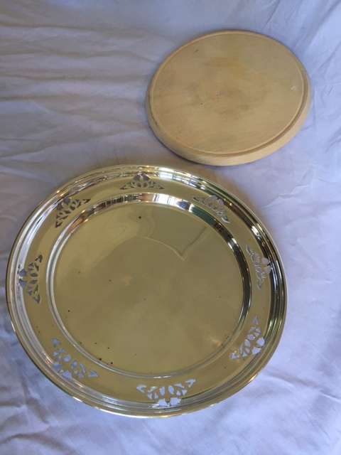 Silver plated bread board