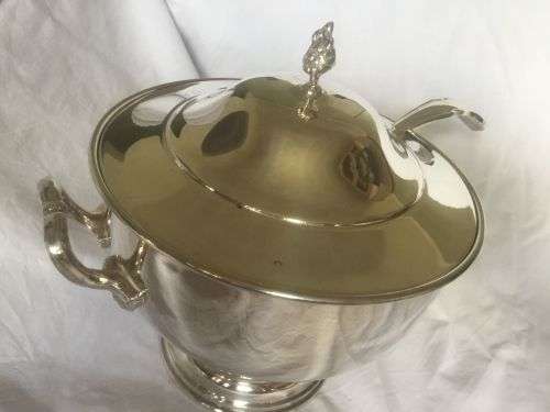 Silver plated soup tureen