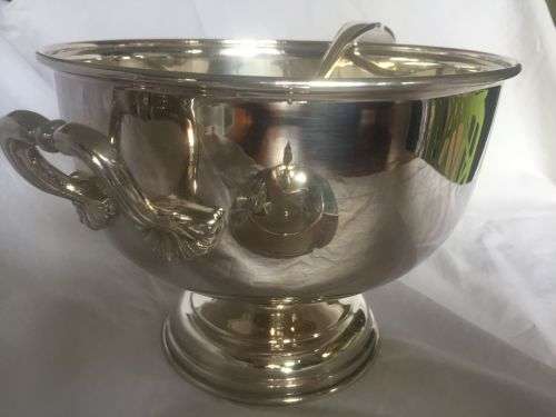 Silver plated soup tureen