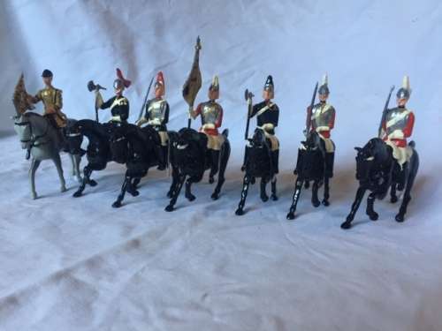 The Sovereign`s Standard with Trumpeter and Escort vintage lead soldiers