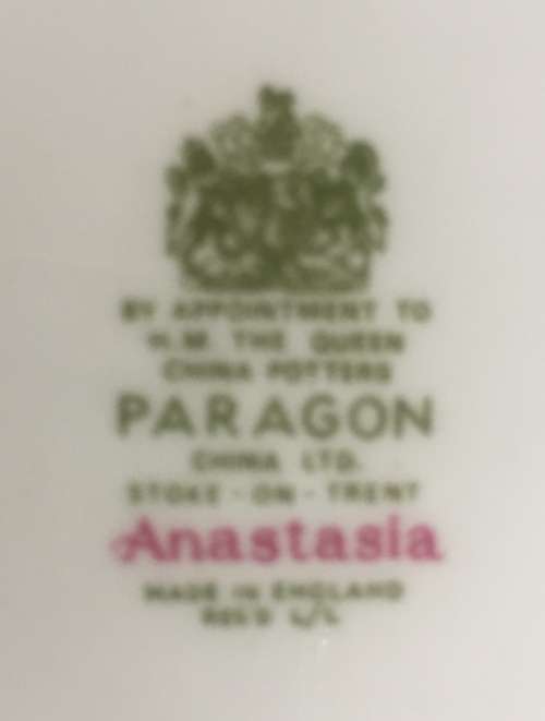 Paragon English bone china plate