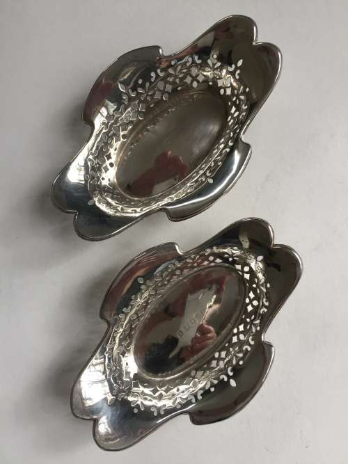 Solid silver sweet dishes