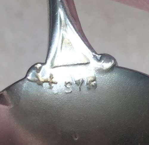 2 antique English, 1 Dutch and 1 Roman style silver teaspoons