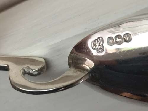 2 antique English, 1 Dutch and 1 Roman style silver teaspoons