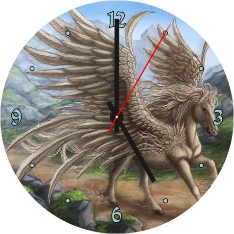 Horse with wings CD Clock