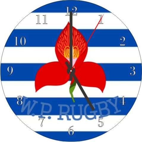 W.P Rugby CD Clock