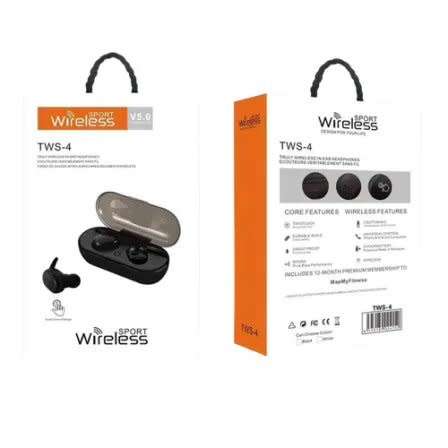 Tws Earphone Headphones 4 Sports With Super Bass