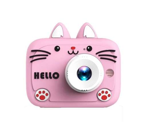 Cat Ear Kids Image And Video Camera with Lanyard,5 Built In Games