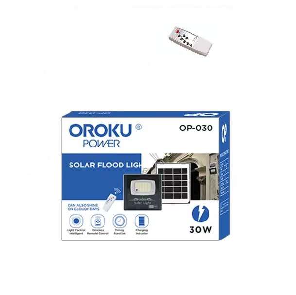 Oroku Power OP-030 Solar Powered Floodlight With Remote Control 30W