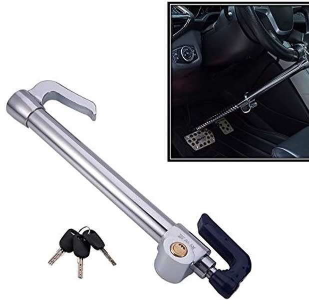 CQlegend JG69 Anti-theft Stainless Steel Car Steering Wheel Clutch Pedal Lock CQ-2003