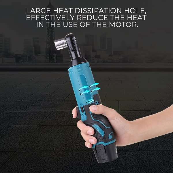 Cordless Electric Ratchet Wrench With 2 x 12V 4500mah Battery