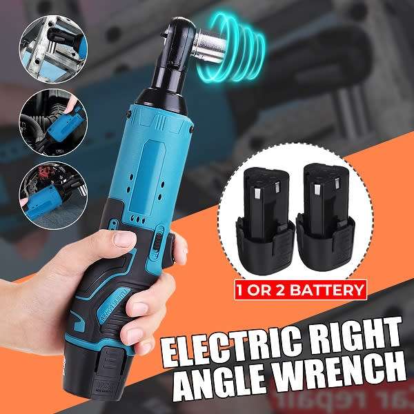 Cordless Electric Ratchet Wrench With 2 x 12V 4500mah Battery