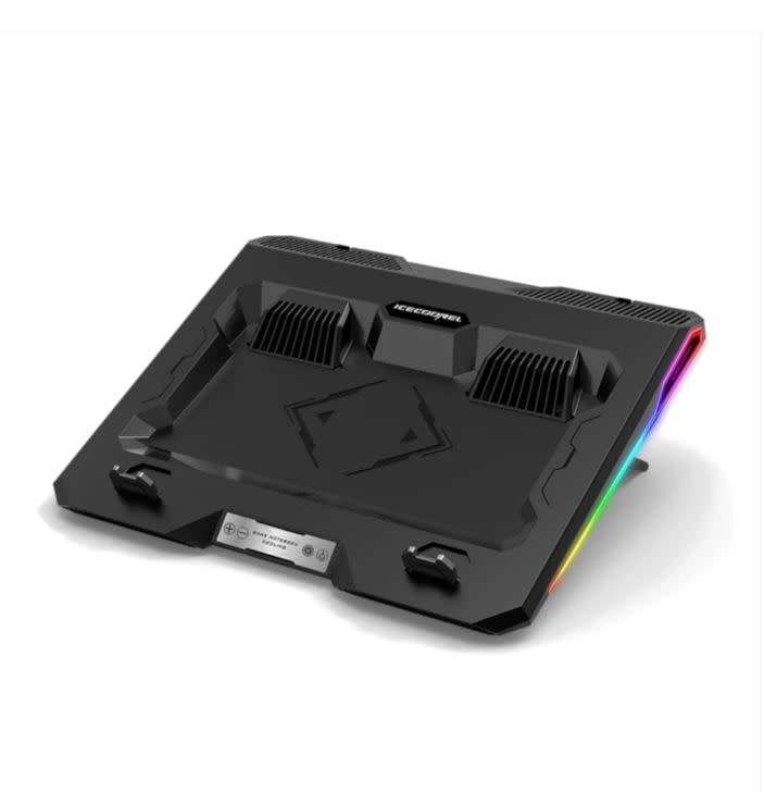 Ice Cooler Dual Turbo Fan RGB Laptop Cooling Pad