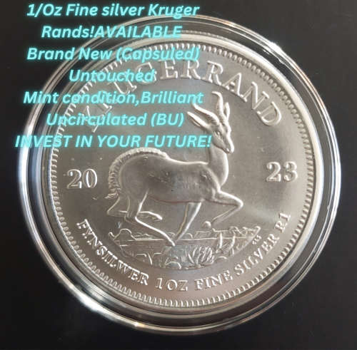 1x 1/Oz Fine silver Kruger Rand!!! 2023 Brand new Silver Bullion