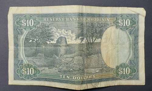 LOOK!!! 1 x 10 Rhodesian Dollar note 1rand bid