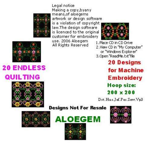 ## 20 Endless Embroidery designs ##